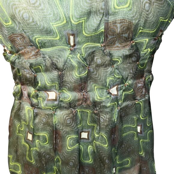 Max Studio Sheer Silk Geometric Blouse w/ Cami | Size M‎ | NWT - Picture 5 of 8
